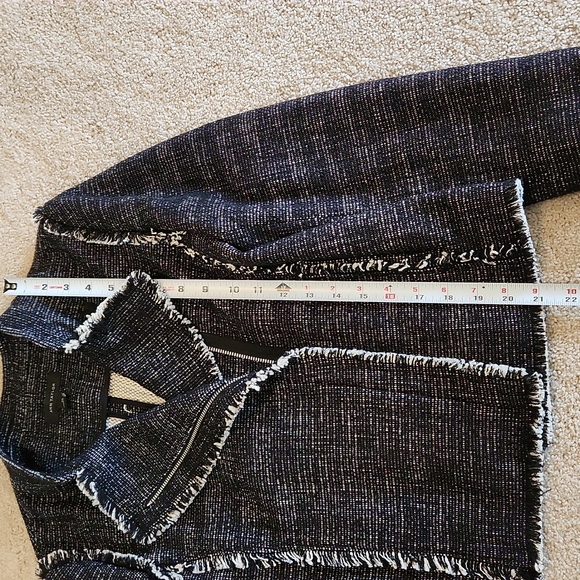 Ann Taylor Woven Moto Style Jacket With Fringe Embellishment - Picture 5 of 13